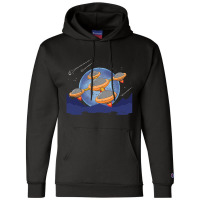 Sci Fi Unidentified Flying Object Ufo Outer Space  Champion Hoodie | Artistshot