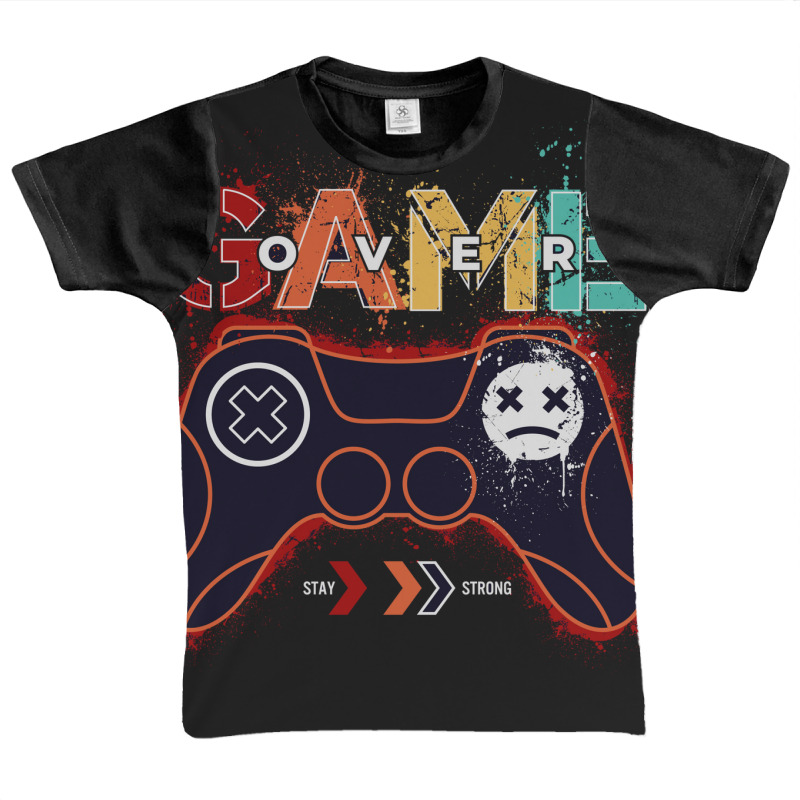 Vector Game Over Typography T Shirt Gamer Vector D Graphic Youth T-shirt by Kenneth Rorer | Artistshot