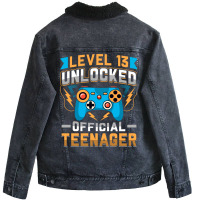 Vector Level 13 Unlocked Official Teenager Tshirt Unisex Sherpa-lined Denim Jacket | Artistshot