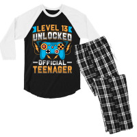 Vector Level 13 Unlocked Official Teenager Tshirt Men's 3/4 Sleeve Pajama Set | Artistshot