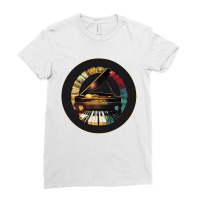 Piano Instrument For Pianist Musician Keyboard Pla Ladies Fitted T-shirt | Artistshot