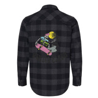 Retro Venice Beach Skateboarding Skeleton Flannel Shirt | Artistshot