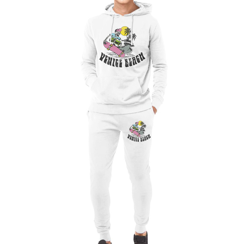 Retro Venice Beach Skateboarding Skeleton Hoodie & Jogger set by TamariGinter | Artistshot