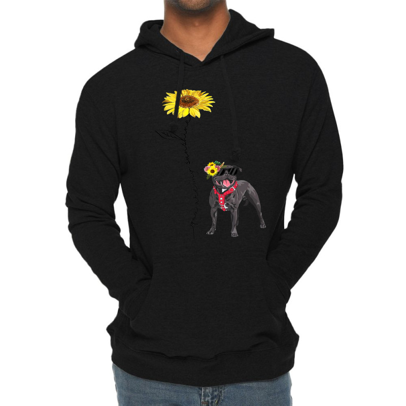 Staffordshire Bull Terrier My Friends My Sunshine Lightweight Hoodie by RaiyaHored | Artistshot