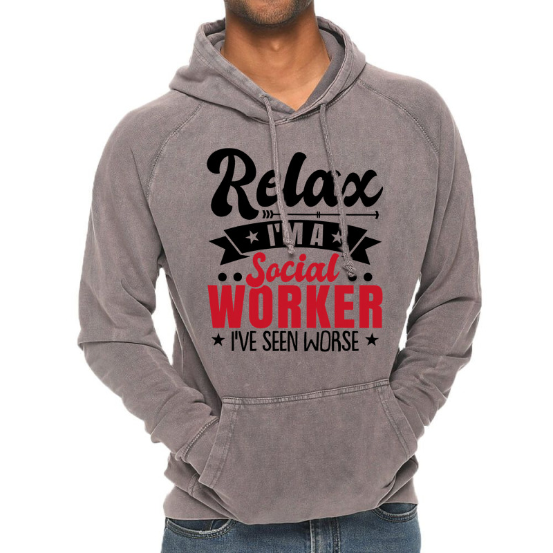 Social Worker Funny Vintage Hoodie by YadrielCarballo | Artistshot