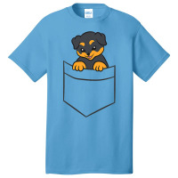 Rottweiler Dog In A Pocket Cute Pocket Rottweiler Basic T-shirt | Artistshot