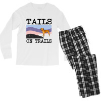 Staffordshire Bull Terrier Tails On Trails Funny D Men's Long Sleeve Pajama Set | Artistshot