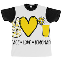 Peace Love Lemonade Funny Lemon Graphic T-shirt | Artistshot