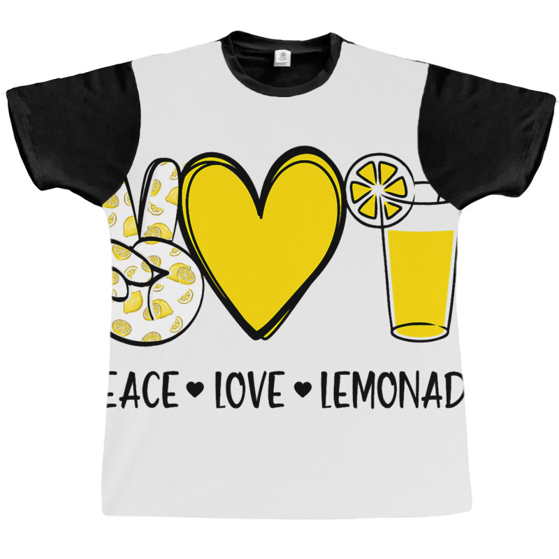 Peace Love Lemonade Funny Lemon Graphic T-shirt | Artistshot