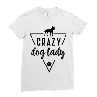 Staffordshire Crazy Dog Lady Mom Paw Print Puppy C Ladies Fitted T-shirt | Artistshot