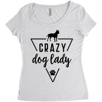 Staffordshire Crazy Dog Lady Mom Paw Print Puppy C Women's Triblend Scoop T-shirt | Artistshot