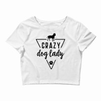 Staffordshire Crazy Dog Lady Mom Paw Print Puppy C Crop Top | Artistshot