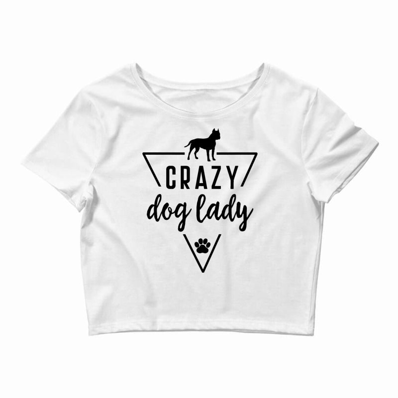 Staffordshire Crazy Dog Lady Mom Paw Print Puppy C Crop Top by VailNatale | Artistshot