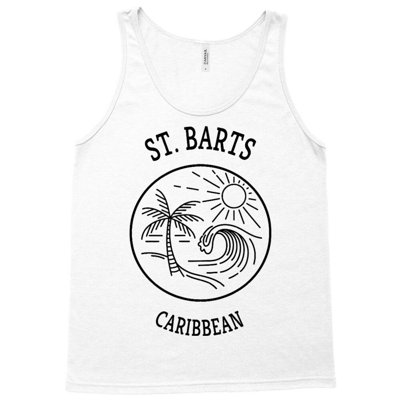 Retro Cool St. Barts Fun Scenic Beach Novelty Art Tank Top by CalliopeEasley | Artistshot