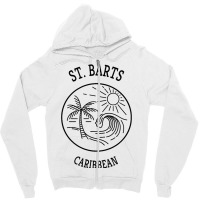 Retro Cool St. Barts Fun Scenic Beach Novelty Art Zipper Hoodie | Artistshot