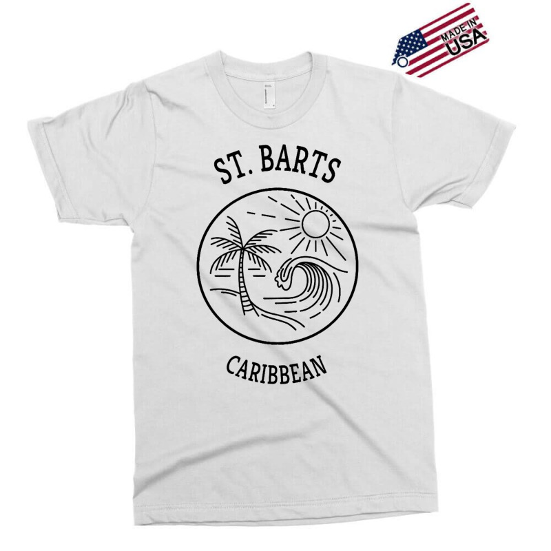 Retro Cool St. Barts Fun Scenic Beach Novelty Art Exclusive T-shirt by CalliopeEasley | Artistshot