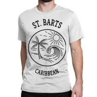 Retro Cool St. Barts Fun Scenic Beach Novelty Art Classic T-shirt | Artistshot