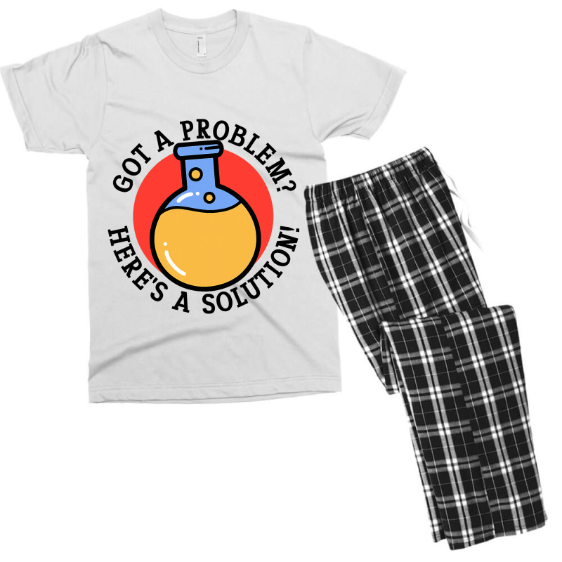 Problem Solution Solving Science Chemist Scientist Men's T-shirt Pajama Set | Artistshot