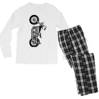 Retro Vintage Motorcyclist Shirt Motorcross Biker  Men's Long Sleeve Pajama Set | Artistshot