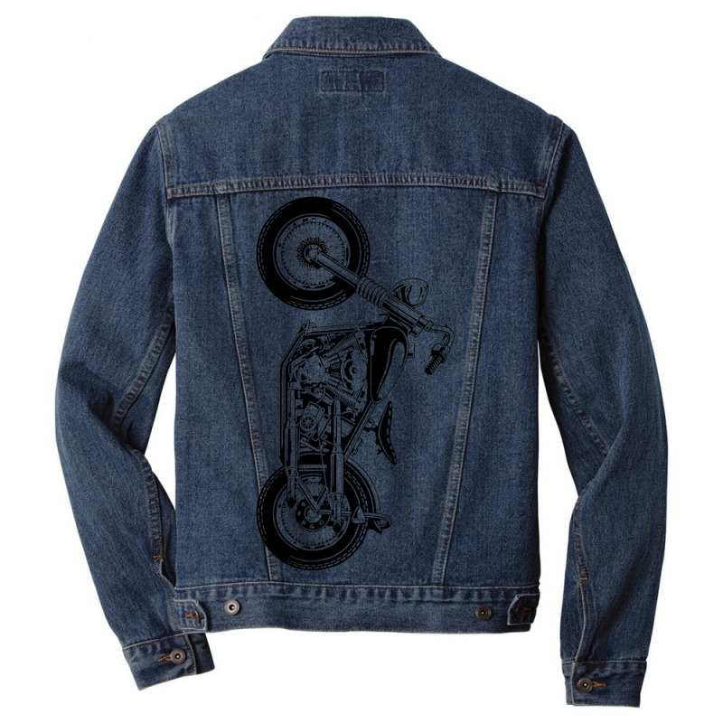 Retro Vintage Motorcyclist Shirt Motorcross Biker  Men Denim Jacket | Artistshot