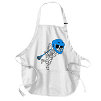 Skeleton Goalie Stick Halloween Funny Lacrosse Eas Medium-length Apron | Artistshot