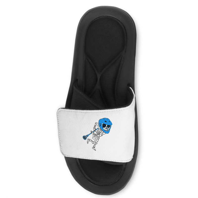 Skeleton Goalie Stick Halloween Funny Lacrosse Eas Slide Sandal | Artistshot