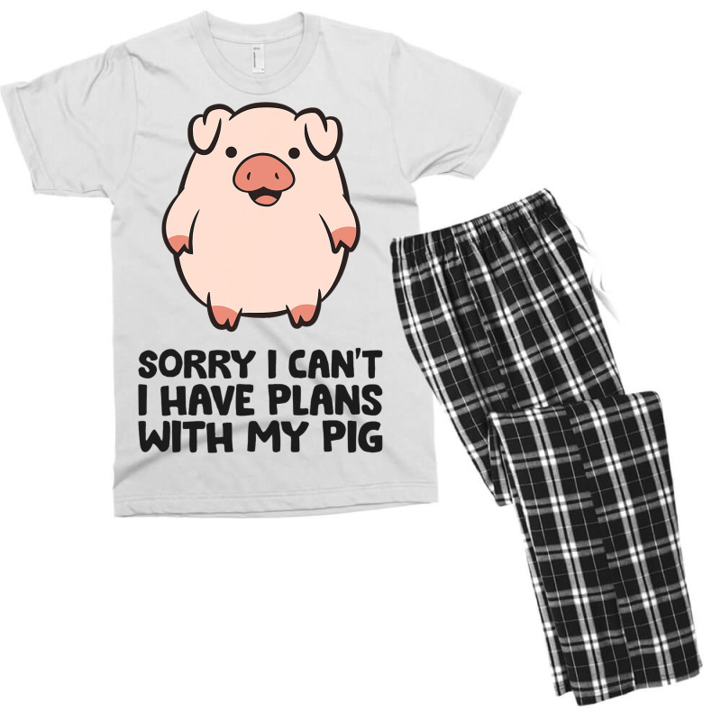 Pig Farmer Sorry I Cant I Have Plans With My Pig Men's T-shirt Pajama Set | Artistshot