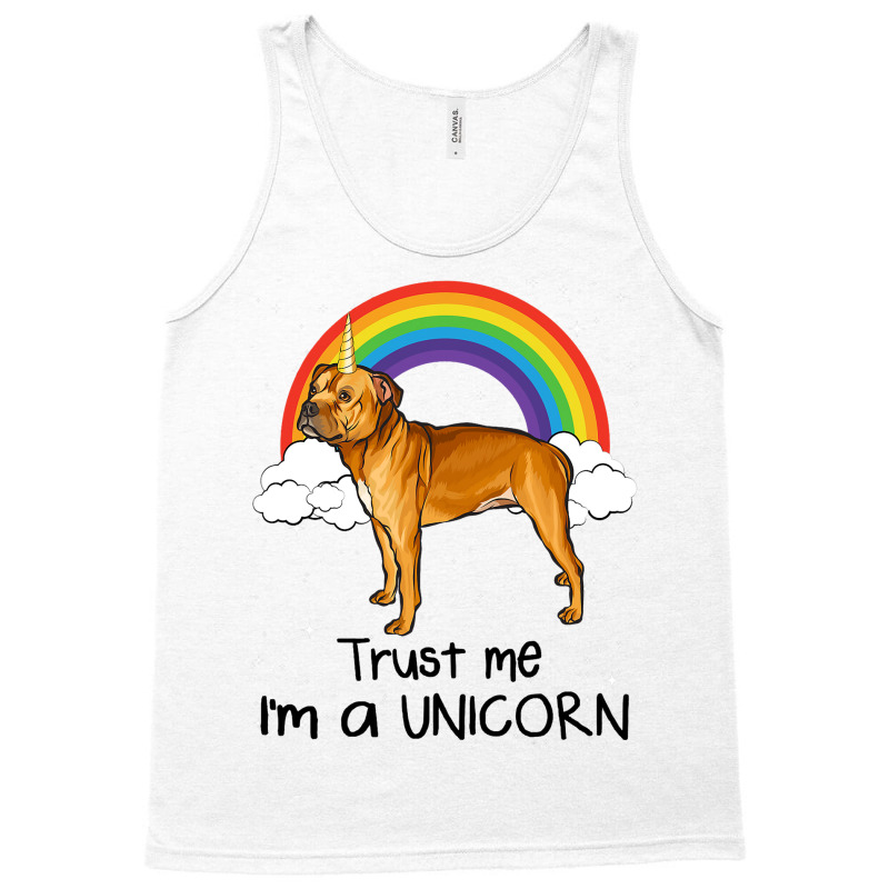 Rainbow Staffordshire Bull Terrier Trust Me Im A U Tank Top | Artistshot