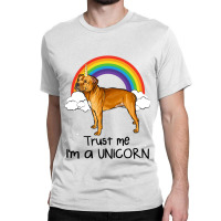 Rainbow Staffordshire Bull Terrier Trust Me Im A U Classic T-shirt | Artistshot