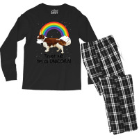 Rainbow Welsh Springer Spaniel Trust Me Im A Unico Men's Long Sleeve Pajama Set | Artistshot