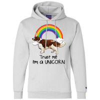 Rainbow Welsh Springer Spaniel Trust Me Im A Unico Champion Hoodie | Artistshot