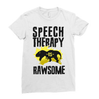 Speech Therapist Therapy Assistant Slp Dinosaur Tr Ladies Fitted T-shirt | Artistshot