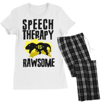 Speech Therapist Therapy Assistant Slp Dinosaur Tr Women's Pajamas Set | Artistshot