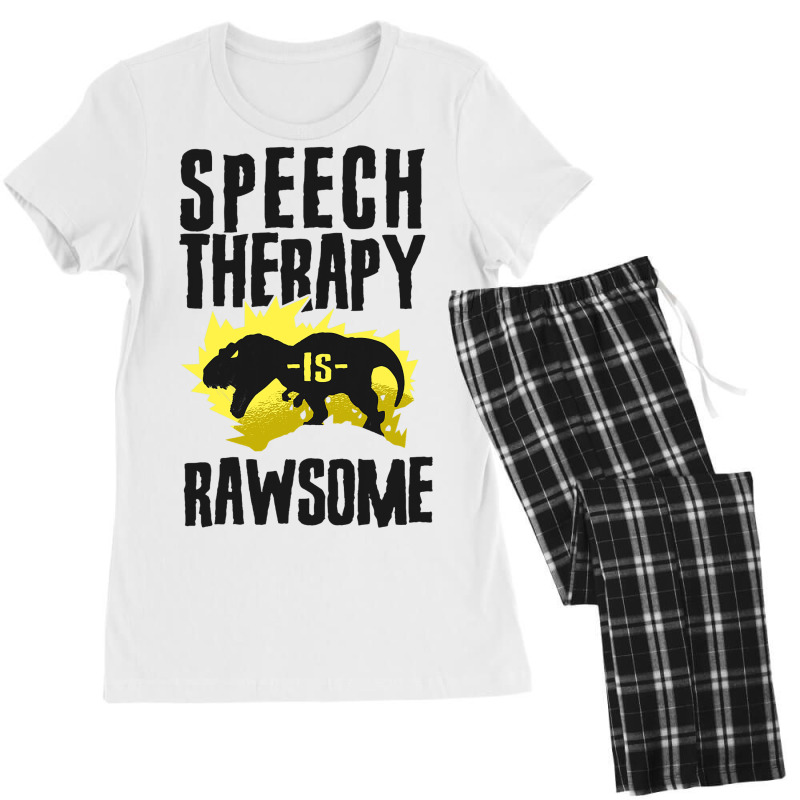 Speech Therapist Therapy Assistant Slp Dinosaur Tr Women's Pajamas Set by CruzezShiver | Artistshot