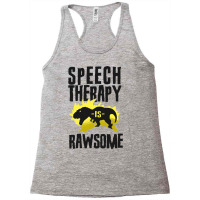 Speech Therapist Therapy Assistant Slp Dinosaur Tr Racerback Tank | Artistshot