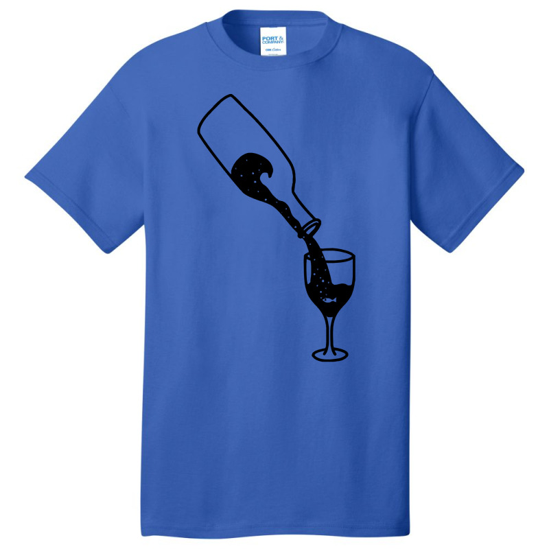 Wine Glass T  Shirt Wine Bottle Red Wine Fish Ocean Funny Gift T  Shir Basic T-shirt | Artistshot