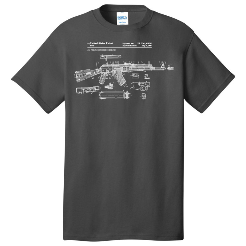 Soviet Kalashnikov Ak 47 Vintage Ussr Russian Rifle Gun Cccp Pullover Basic T-shirt by cm-arts | Artistshot