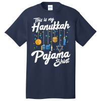 Hanukkah Pajama Dreidel Toy Boys Girls Jewish Christmas Basic T-shirt | Artistshot