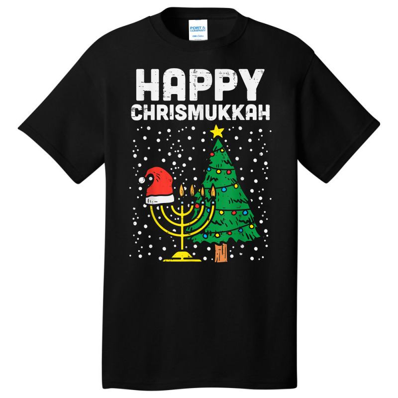 Happy Christmukkah Jewish Christmas Hanukkah Chanukah Gift Basic T-shirt | Artistshot