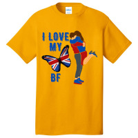 I Love My English Bf Basic T-shirt | Artistshot