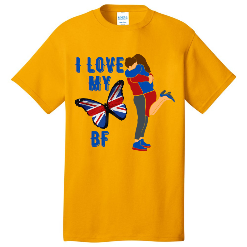 I Love My English Bf Basic T-shirt by cm-arts | Artistshot