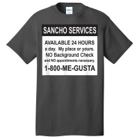 Mens Funny Sancho Services News Ad Mexican Humor For Sanchos T Shirt Basic T-shirt | Artistshot