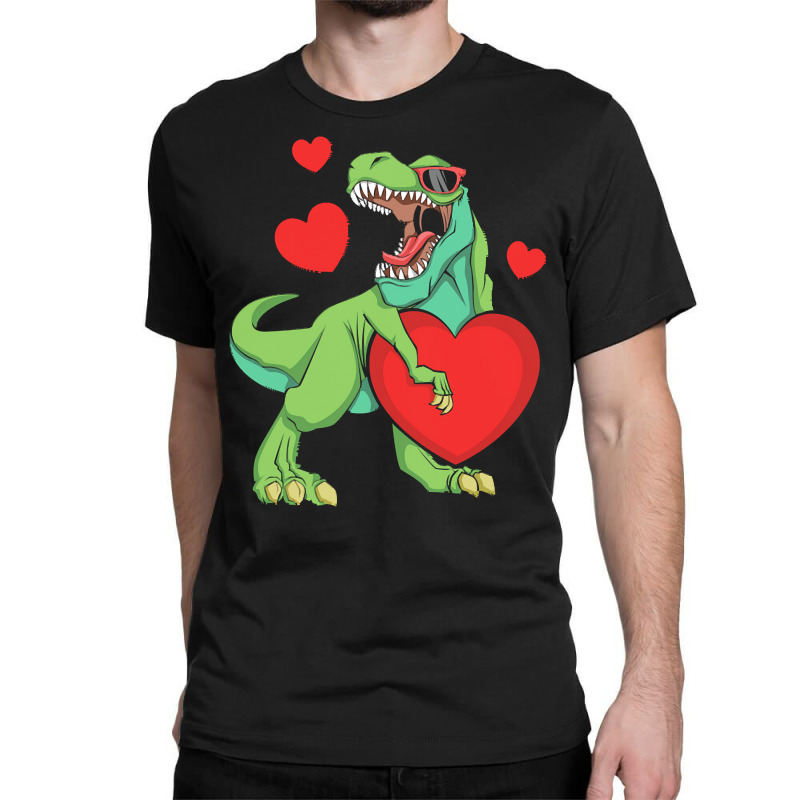 Day T  Shirt Kawaii Dinosaur Raptor Roar Valentines Day T  Shirt Classic T-shirt | Artistshot