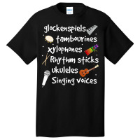 Womens Glockenspiels Tambourines Xylophones Rhythm Sticks V Neck T Shi Basic T-shirt | Artistshot