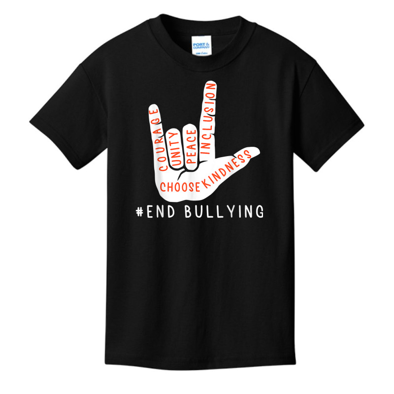 Unity Day Orange Kids 2022 Anti Bullying Love Sign Language Basic Youth T-shirt by Stunner | Artistshot