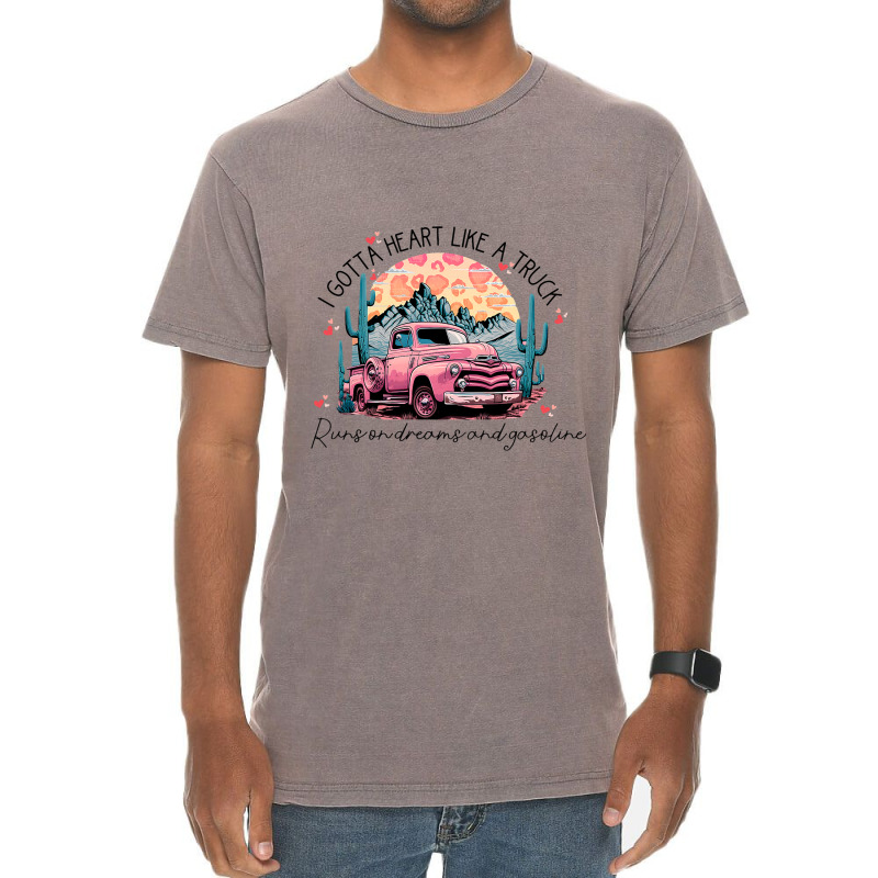 Retro Desert Cactus Got A Heart Like Truck Western Vintage T-shirt | Artistshot