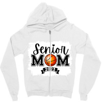 Senior Mom Basketball Class Of Funny Graduation Zipper Hoodie | Artistshot