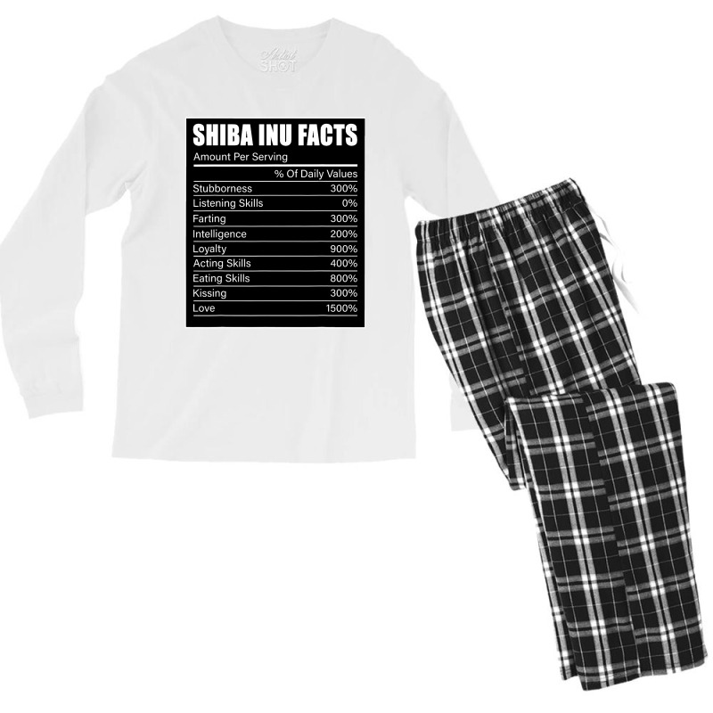 Shiba Inu Dog Lover Shiba Inu Dog Facts Shiba Inu  Men's Long Sleeve Pajama Set by KeziahSingleta | Artistshot