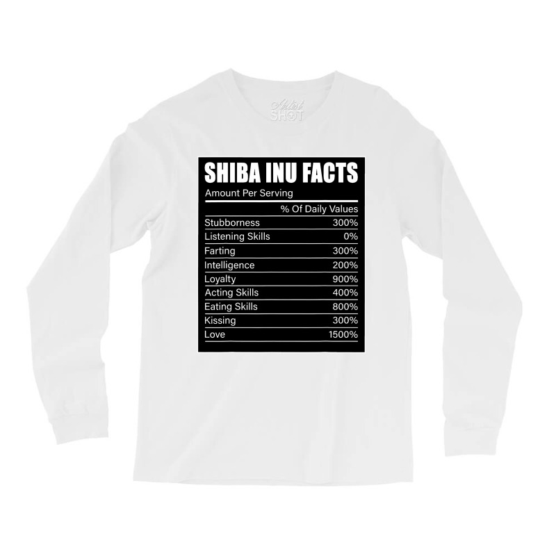 Shiba Inu Dog Lover Shiba Inu Dog Facts Shiba Inu  Long Sleeve Shirts by KeziahSingleta | Artistshot