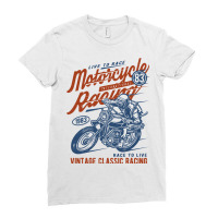 Retro Vintage Style Motorcycle Racing Distressed D Ladies Fitted T-shirt | Artistshot